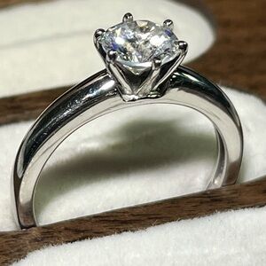 925 silver wedding engagement ring /CZ stone